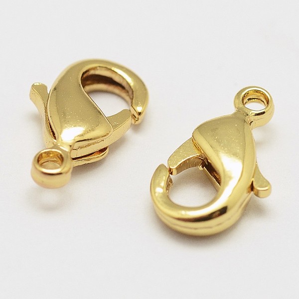 PandaHall Brass Lobster Claw Clasps, Cadmium Free & Nickel Free & Lead Free, Real 18K Gold Plated, 10x6x2.5mm, Hole: 1.2mm Brass Others
PandaHall Brass Lobster Claw Clasps, Cadmium Free & Nickel Free & Lead Free, Real 18K Gold Plated, 10x6x2.5mm, Hole: 1.2mm Brass Others