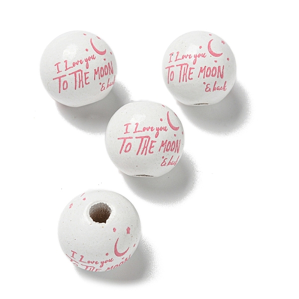 PandaHall Printed Wood European Beads, Round with Word Pattern, Light Coral, 15.5~16mm, Hole: 4~4.5mm Wood Round
PandaHall Printed Wood European Beads, Round with Word Pattern, Light Coral, 15.5~16mm, Hole: 4~4.5mm Wood Round