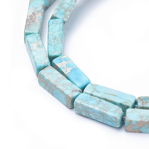 PandaHall Natural Imperial Jasper Beads Strands, Cuboid, Dyed, Turquoise, 13~13.5x4.2~4.5x4.2~4.5mm, Hole: 1.2mm, about 30pcs/strand, 15.5..., Green
PandaHall Natural Imperial Jasper Beads Strands, Cuboid, Dyed, Turquoise, 13~13.5x4.2~4.5x4.2~4.5mm, Hole: 1.2mm, about 30pcs/strand, 15.5..., Green
