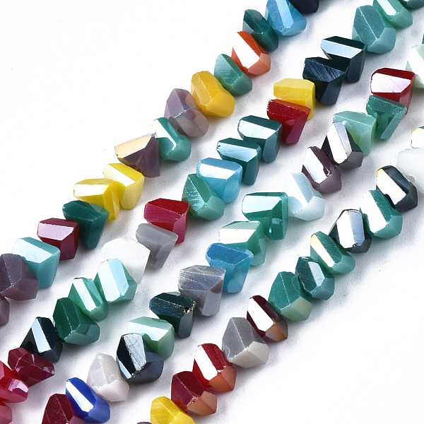 PandaHall Electroplate Solid Color Glass Beads Strands, Faceted, Triangle, Dark Cyan, 3.5~4x6x4.5mm, Hole: 1mm, about 100pcs/strand, 13.39...
PandaHall Electroplate Solid Color Glass Beads Strands, Faceted, Triangle, Dark Cyan, 3.5~4x6x4.5mm, Hole: 1mm, about 100pcs/strand, 13.39...