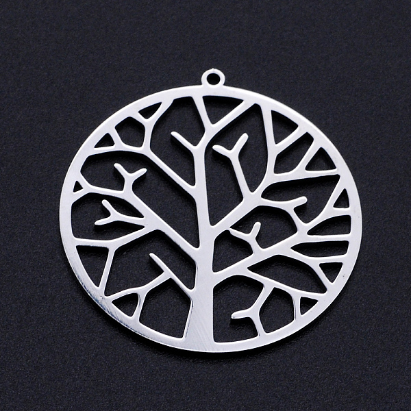 PandaHall 201 Stainless Steel Pendants, Filigree Joiners Findings, Laser Cut, Flat Round with Tree, Stainless Steel Color, 37x34.5x1mm, Hole...
PandaHall 201 Stainless Steel Pendants, Filigree Joiners Findings, Laser Cut, Flat Round with Tree, Stainless Steel Color, 37x34.5x1mm, Hole...