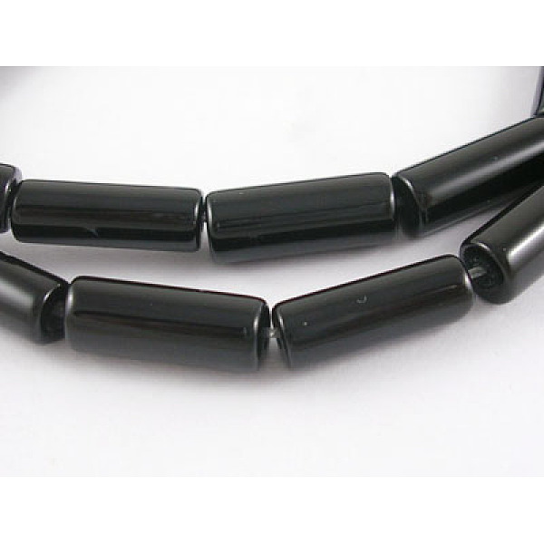 PandaHall Natural Black Onyx Beads Strands, Tube, Dyed & Heated, bead: 6mmx16mm, hole: 1mm, 25pcs/strand, 15 inch Black Onyx Tube Black
PandaHall Natural Black Onyx Beads Strands, Tube, Dyed & Heated, bead: 6mmx16mm, hole: 1mm, 25pcs/strand, 15 inch Black Onyx Tube Black