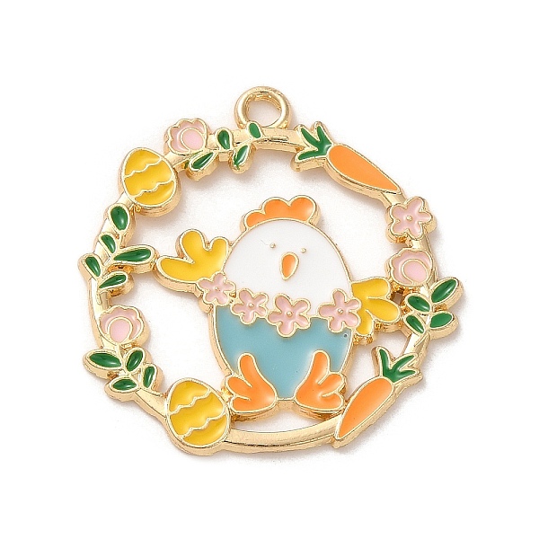 PandaHall Alloy Enamel Pendants, Wreath with Chick Charm, Golden, Light Blue, 29x28x1.5mm, Hole: 1.8mm Alloy+Enamel Others Yellow
PandaHall Alloy Enamel Pendants, Wreath with Chick Charm, Golden, Light Blue, 29x28x1.5mm, Hole: 1.8mm Alloy+Enamel Others Yellow