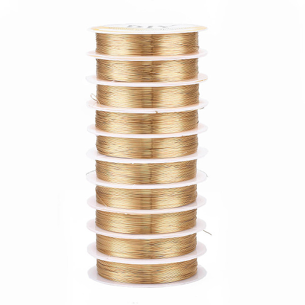 PandaHall Round Copper Jewelry Wire, Long-Lasting Plated, Light Gold, 28 Gauge, 0.3mm, about 51.18 Feet(15.6m)/roll Copper Round
PandaHall Round Copper Jewelry Wire, Long-Lasting Plated, Light Gold, 28 Gauge, 0.3mm, about 51.18 Feet(15.6m)/roll Copper Round