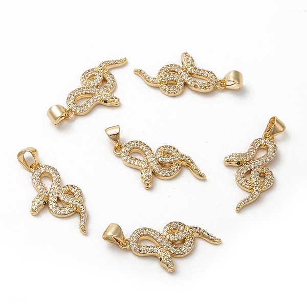 PandaHall Brass Micro Pave Clear Cubic Zirconia Pendants, Snake, Real 18K Gold Plated, 25x14x3mm, Hole: 4.5x3mm Brass+Cubic Zirconia Snake...
PandaHall Brass Micro Pave Clear Cubic Zirconia Pendants, Snake, Real 18K Gold Plated, 25x14x3mm, Hole: 4.5x3mm Brass+Cubic Zirconia Snake...