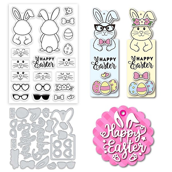 PandaHall GLOBLELAND Happy Easter Rabbit Theme Clear Stamps and Die Cuts Expressions Glasses Silicone Stamp Cards and Metal Cutting Die for...
PandaHall GLOBLELAND Happy Easter Rabbit Theme Clear Stamps and Die Cuts Expressions Glasses Silicone Stamp Cards and Metal Cutting Die for...
