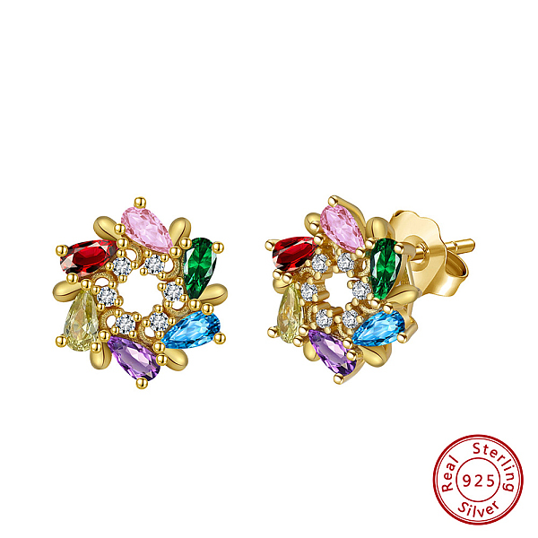 PandaHall 925 Sterling Silver Micro Pave Cubic Zirconia Stud Earrings, Flower, Stud Earrings for Women, Colorful, Real 14K Gold Plated...
PandaHall 925 Sterling Silver Micro Pave Cubic Zirconia Stud Earrings, Flower, Stud Earrings for Women, Colorful, Real 14K Gold Plated...