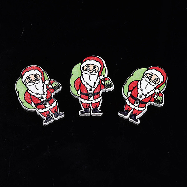 PandaHall Christmas 2-Hole Spray Painted Maple Wooden Buttons, Single-Sided Printed, Santa Claus, Red, 35x23.5x2mm, Hole: 1.6mm Wood Human...
PandaHall Christmas 2-Hole Spray Painted Maple Wooden Buttons, Single-Sided Printed, Santa Claus, Red, 35x23.5x2mm, Hole: 1.6mm Wood Human...