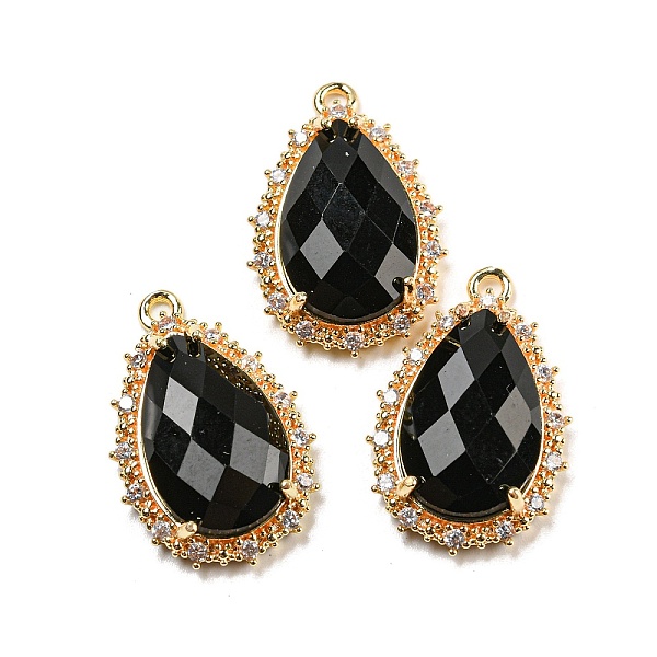 PandaHall Natural Obsidian Faceted Pendants, Rack Plating Brass Pave Clear Cubic Zirconia Teardrop Charms, Golden, 23.5~24x15~15.5x6mm, Hole...
PandaHall Natural Obsidian Faceted Pendants, Rack Plating Brass Pave Clear Cubic Zirconia Teardrop Charms, Golden, 23.5~24x15~15.5x6mm, Hole...