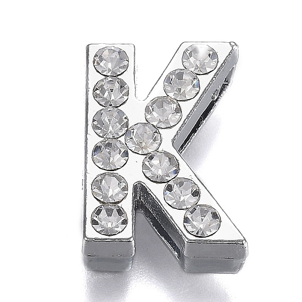 PandaHall Alloy Letter Slide Charms, with Crystal Rhinestone, Cadmium Free & Lead Free, Platinum, Letter.K, 20.5x14x7mm, Hole: 2.5x18mm..., Clear
PandaHall Alloy Letter Slide Charms, with Crystal Rhinestone, Cadmium Free & Lead Free, Platinum, Letter.K, 20.5x14x7mm, Hole: 2.5x18mm..., Clear