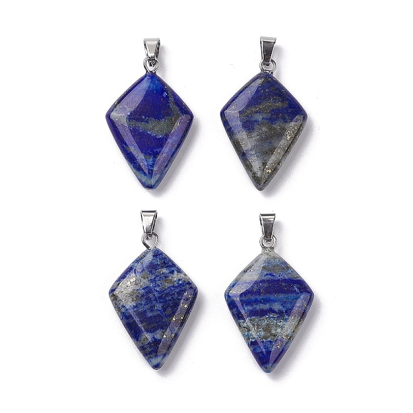 PandaHall Natural Lapis Lazuli Pendants, Kite Charms with Stainless Steel Color Plated Stainless Steel Snap on Bails, 28~28.5x18x5.5mm, Hole...
PandaHall Natural Lapis Lazuli Pendants, Kite Charms with Stainless Steel Color Plated Stainless Steel Snap on Bails, 28~28.5x18x5.5mm, Hole...