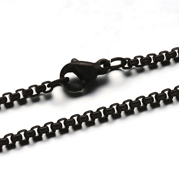 PandaHall 304 Stainless Steel Box Chain Necklaces, with Lobster Claw Clasps, Electrophoresis Black, 29.33 inch(74.5cm), 2mm 304 Stainless...
PandaHall 304 Stainless Steel Box Chain Necklaces, with Lobster Claw Clasps, Electrophoresis Black, 29.33 inch(74.5cm), 2mm 304 Stainless...