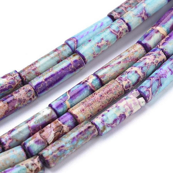 PandaHall Natural Imperial Jasper Beads Strands, Dyed, Column, Medium Purple, 13~14x4~4.5mm, Hole: 1mm, about 29pcs/strand, 15.35 inch~15.7...
PandaHall Natural Imperial Jasper Beads Strands, Dyed, Column, Medium Purple, 13~14x4~4.5mm, Hole: 1mm, about 29pcs/strand, 15.35 inch~15.7...