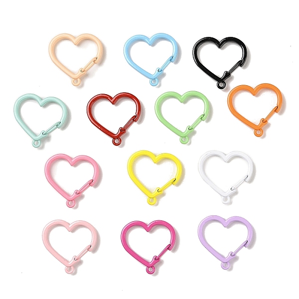 PandaHall Spray Painted Alloy Key Snap Hook Clasps for Keychains, Heart, Mixed Color, 30x30x3.5mm, Hole: 2.5mm Alloy Heart Multicolor
PandaHall Spray Painted Alloy Key Snap Hook Clasps for Keychains, Heart, Mixed Color, 30x30x3.5mm, Hole: 2.5mm Alloy Heart Multicolor