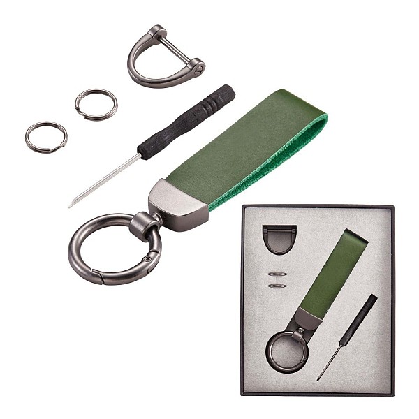 PandaHall Genuine Leather Car Key Keychain, Universal Keychain for Men and Women, 360 Degree Rotatable with Anti-loss D-Ring, 2 Key Rings &..., Green
PandaHall Genuine Leather Car Key Keychain, Universal Keychain for Men and Women, 360 Degree Rotatable with Anti-loss D-Ring, 2 Key Rings &..., Green