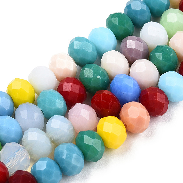 PandaHall Glass Beads Strands, Faceted, Rondelle, Mixed Color, 7~8x5.5~6mm, Hole: 1mm, about 70~72pcs/strand, 16.1 inch Glass Rondelle..., Multicolor
PandaHall Glass Beads Strands, Faceted, Rondelle, Mixed Color, 7~8x5.5~6mm, Hole: 1mm, about 70~72pcs/strand, 16.1 inch Glass Rondelle..., Multicolor