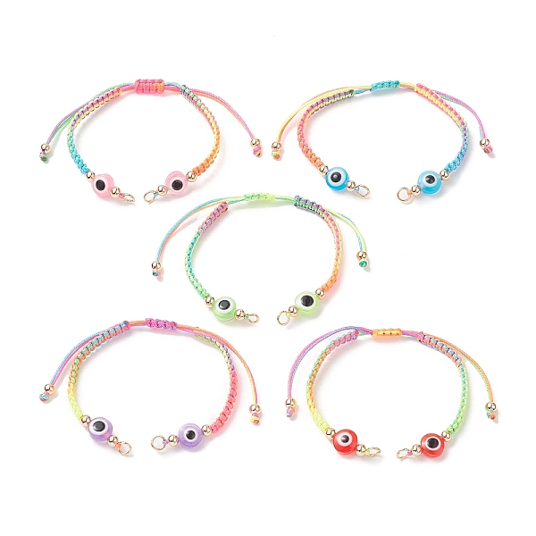 PandaHall Adjustable Braided Nylon Thread Link Bracelet Making, with Resin Evil Eye, Real 18K Gold Plated Brass Beads & 304 Stainless Steel..., Multicolor
PandaHall Adjustable Braided Nylon Thread Link Bracelet Making, with Resin Evil Eye, Real 18K Gold Plated Brass Beads & 304 Stainless Steel..., Multicolor