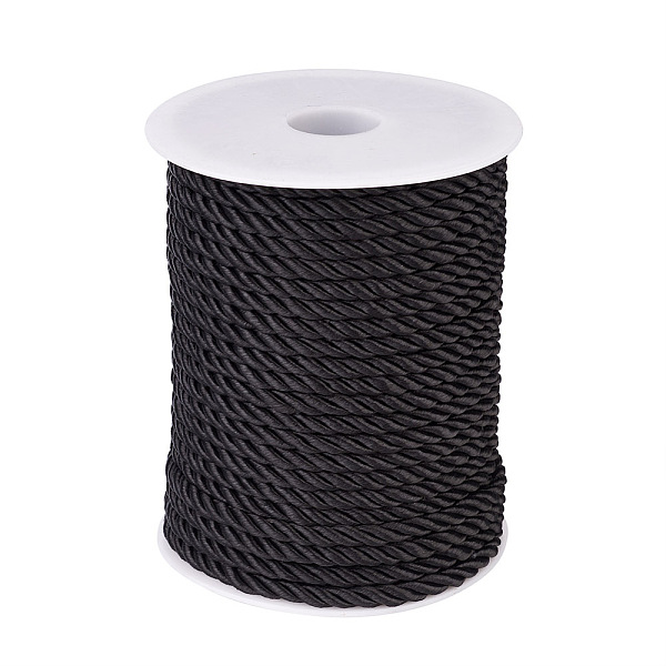 PandaHall 3-Ply Polyester Cords, Binding Rope with Decorative Rope, Plastic Clasp Hand Cord, Black, 5mm, 30m/roll Polyester Black
PandaHall 3-Ply Polyester Cords, Binding Rope with Decorative Rope, Plastic Clasp Hand Cord, Black, 5mm, 30m/roll Polyester Black