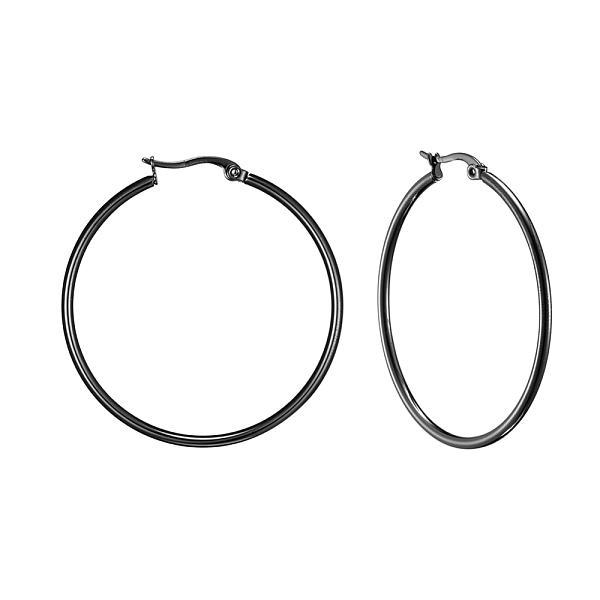 PandaHall 304 Stainless Steel Big Hoop Earrings, Hypoallergenic Earrings, Ring Shape, Gunmetal, 12 Gauge, 44~46x2mm, Pin: 0.7x1mm 304...
PandaHall 304 Stainless Steel Big Hoop Earrings, Hypoallergenic Earrings, Ring Shape, Gunmetal, 12 Gauge, 44~46x2mm, Pin: 0.7x1mm 304...