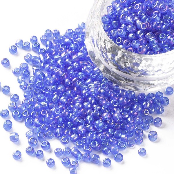 PandaHall 8/0 Round Glass Seed Beads, Transparent Colours Rainbow, Round Hole, Cornflower Blue, 8/0, 3mm, Hole: 1mm, about 1111pcs/50g...
PandaHall 8/0 Round Glass Seed Beads, Transparent Colours Rainbow, Round Hole, Cornflower Blue, 8/0, 3mm, Hole: 1mm, about 1111pcs/50g...