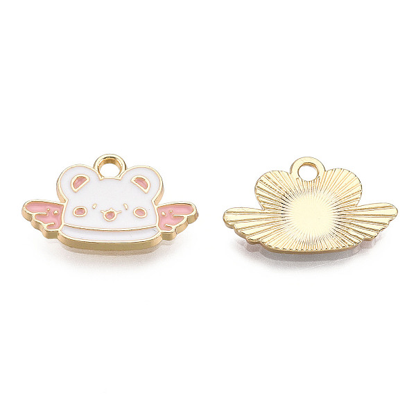 PandaHall Alloy Enamel Pendants, Cadmium Free & Nickel Free & Lead Free, Light Gold, Bear with Wing, White, 11.5x19.5x1.5mm, Hole: 2mm...
PandaHall Alloy Enamel Pendants, Cadmium Free & Nickel Free & Lead Free, Light Gold, Bear with Wing, White, 11.5x19.5x1.5mm, Hole: 2mm...