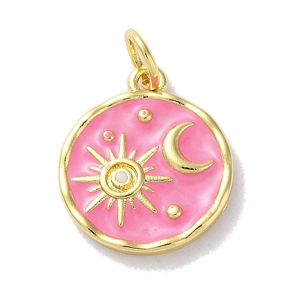 PandaHall Rack Plated Brass Enamel Pendants, with Jump Ring, Long-Lasting Plated, Lead Free & Cadmium Free, Real 18K Gold Plated, Flat Round...
PandaHall Rack Plated Brass Enamel Pendants, with Jump Ring, Long-Lasting Plated, Lead Free & Cadmium Free, Real 18K Gold Plated, Flat Round...