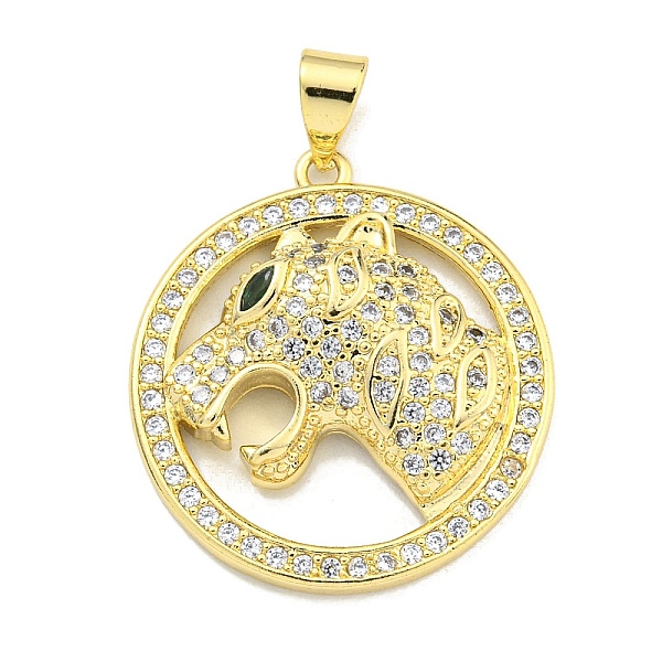PandaHall Brass Micro Pave Cubic Zirconia Pendants, Ring with Leopard Charms, Real 18K Gold Plated, 24x22x4.5mm, Hole: 4x3mm Brass+Cubic..., Clear
PandaHall Brass Micro Pave Cubic Zirconia Pendants, Ring with Leopard Charms, Real 18K Gold Plated, 24x22x4.5mm, Hole: 4x3mm Brass+Cubic..., Clear