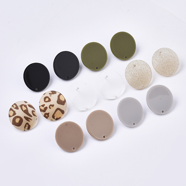 PandaHall Cellulose Acetate(Resin) Stud Earring Findings, with 316 Surgical Stainless Steel Pin, Oval, Mixed Color, 25x23.5x2mm, Hole: 1.5mm..., Multicolor
PandaHall Cellulose Acetate(Resin) Stud Earring Findings, with 316 Surgical Stainless Steel Pin, Oval, Mixed Color, 25x23.5x2mm, Hole: 1.5mm..., Multicolor