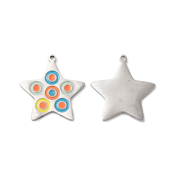 PandaHall 316L Surgical Stainless Steel Pendants, with Enamel, Star Charm, Stainless Steel Color, 16.5x15.7x0.9mm, Hole: 1mm Stainless...
PandaHall 316L Surgical Stainless Steel Pendants, with Enamel, Star Charm, Stainless Steel Color, 16.5x15.7x0.9mm, Hole: 1mm Stainless...