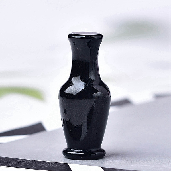 PandaHall Natural Obsidian Carved Healing Vase Figurines, Reiki Energy Stone Display Decorations, 48x20mm Obsidian Vase
PandaHall Natural Obsidian Carved Healing Vase Figurines, Reiki Energy Stone Display Decorations, 48x20mm Obsidian Vase