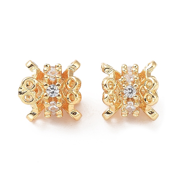 PandaHall Brass Micro Pave Cubic Zirconia Spacer Beads, Heart, Real 18K Gold Plated, 7x7mm, Hole: 2mm Brass+Cubic Zirconia Flower Clear
PandaHall Brass Micro Pave Cubic Zirconia Spacer Beads, Heart, Real 18K Gold Plated, 7x7mm, Hole: 2mm Brass+Cubic Zirconia Flower Clear