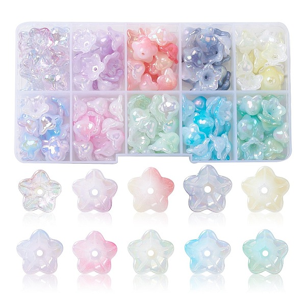 PandaHall 200Pcs 10 Colors Opaque Acrylic Bead Caps, 5-Petal Lily Flower, Mixed Color, 12x12.5x6mm, Hole: 1.5mm, 20pcs/color Acrylic..., Multicolor
PandaHall 200Pcs 10 Colors Opaque Acrylic Bead Caps, 5-Petal Lily Flower, Mixed Color, 12x12.5x6mm, Hole: 1.5mm, 20pcs/color Acrylic..., Multicolor