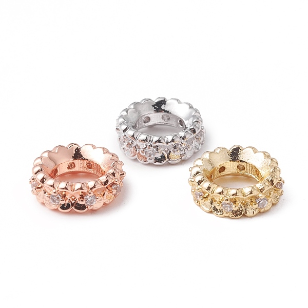 PandaHall Eco-Friendly Rack Plating Brass Micro Pave Cubic Zirconia European Beads, Large Hole Beads, Long-Lasting Plated, Lead Free &..., Clear
PandaHall Eco-Friendly Rack Plating Brass Micro Pave Cubic Zirconia European Beads, Large Hole Beads, Long-Lasting Plated, Lead Free &..., Clear