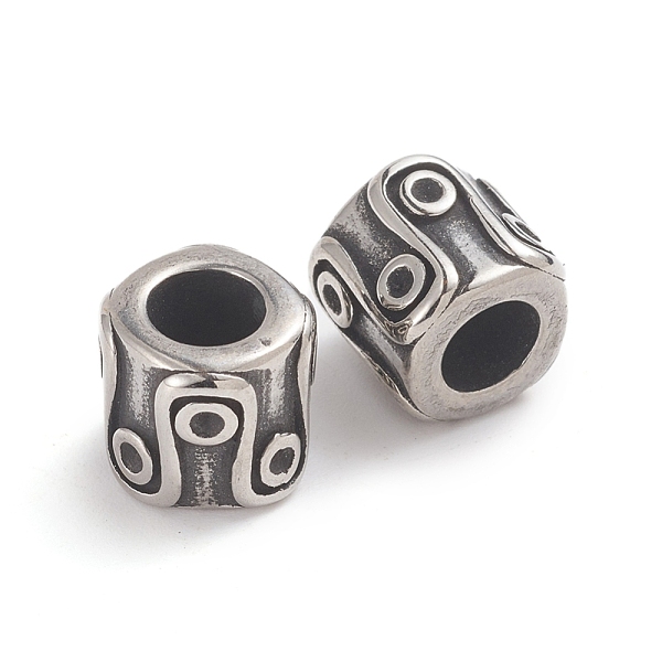 PandaHall 304 Stainless Steel Beads, Large Hole Beads, Column, Antique Silver, 9x9x8.5mm, Hole: 5mm 304 Stainless Steel Column
PandaHall 304 Stainless Steel Beads, Large Hole Beads, Column, Antique Silver, 9x9x8.5mm, Hole: 5mm 304 Stainless Steel Column