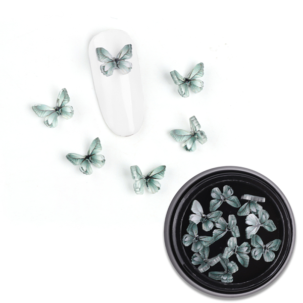 PandaHall 3D Resin Cabochons, Nail Art Studs, Nail Art Decoration Accessories, Butterfly, Light Green, 7.5x7~8x2~3mm, 10pcs/box Resin...
PandaHall 3D Resin Cabochons, Nail Art Studs, Nail Art Decoration Accessories, Butterfly, Light Green, 7.5x7~8x2~3mm, 10pcs/box Resin...