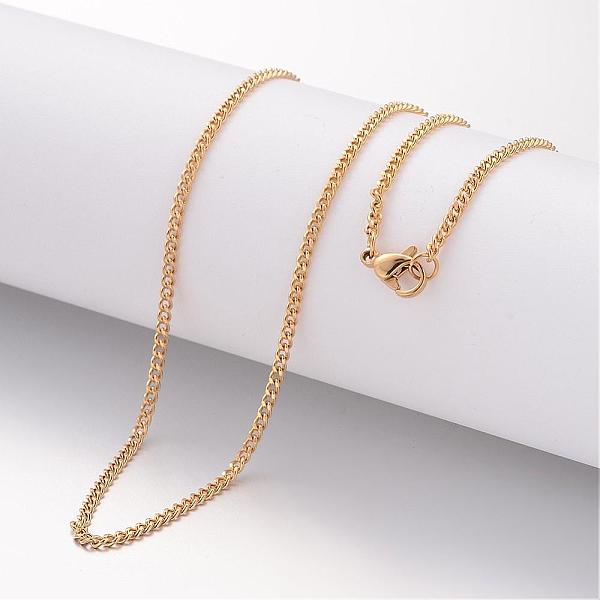 PandaHall Ion Plating(IP) 304 Stainless Steel Necklace, Curb Chains, Faceted, with Lobster Clasps, Golden, 23.6 inch(600mm), 2mm Stainless...
PandaHall Ion Plating(IP) 304 Stainless Steel Necklace, Curb Chains, Faceted, with Lobster Clasps, Golden, 23.6 inch(600mm), 2mm Stainless...