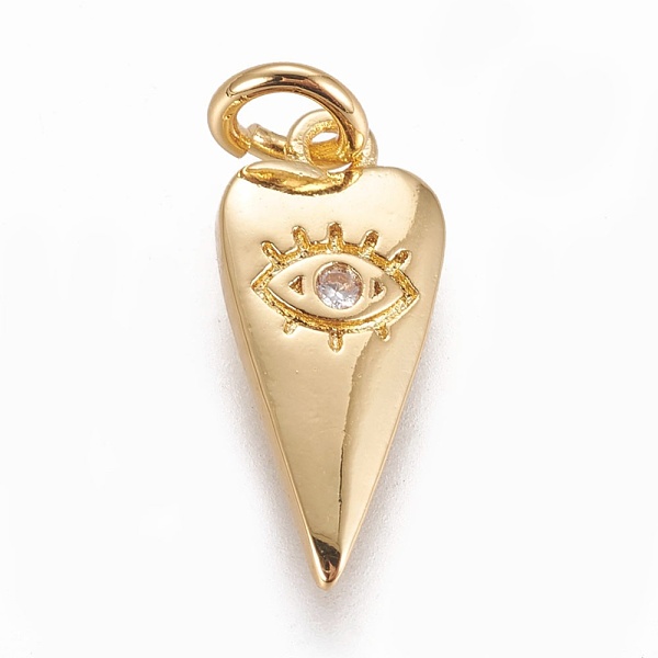 PandaHall Brass Pendants, with Cubic Zirconia, Heart with Evil Eye, Clear, Golden, 15.5x7x1.5mm, Hole: 3mm Brass+Cubic Zirconia Heart Clear
PandaHall Brass Pendants, with Cubic Zirconia, Heart with Evil Eye, Clear, Golden, 15.5x7x1.5mm, Hole: 3mm Brass+Cubic Zirconia Heart Clear