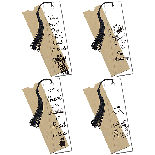 PandaHall GLOBLELAND 4Set Acrylic Bookmark Inspiring Clear Rectangle Acrylic Bookmarks Book Marker Tags Acrylic Bookmarker with Tassels for..., Black
PandaHall GLOBLELAND 4Set Acrylic Bookmark Inspiring Clear Rectangle Acrylic Bookmarks Book Marker Tags Acrylic Bookmarker with Tassels for..., Black