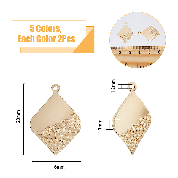 PandaHall SUPERFINDINGS 24Pcs 2 Colors Brass Pendants, Long-Lasting Plated, Rhombus, Bumpy, Platinum & Golden, 23x16x1mm, Hole: 1.2mm...
PandaHall SUPERFINDINGS 24Pcs 2 Colors Brass Pendants, Long-Lasting Plated, Rhombus, Bumpy, Platinum & Golden, 23x16x1mm, Hole: 1.2mm...