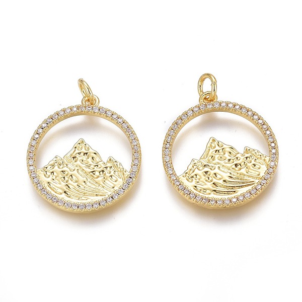 PandaHall Brass Micro Pave Clear Cubic Zirconia Pendants, Long-Lasting Plated, Real 18K Gold Plated, With Jump Rings, Flat Round with...
PandaHall Brass Micro Pave Clear Cubic Zirconia Pendants, Long-Lasting Plated, Real 18K Gold Plated, With Jump Rings, Flat Round with...