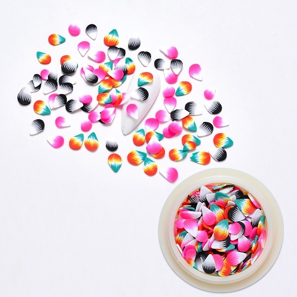 PandaHall Handmade Polymer Clay Nail Art Decoration Accessories, Petal, Mixed Color, 5~7.5x4~6x0.3~1mm, 3color, 1g/color, 3g Polymer Clay..., Multicolor
PandaHall Handmade Polymer Clay Nail Art Decoration Accessories, Petal, Mixed Color, 5~7.5x4~6x0.3~1mm, 3color, 1g/color, 3g Polymer Clay..., Multicolor