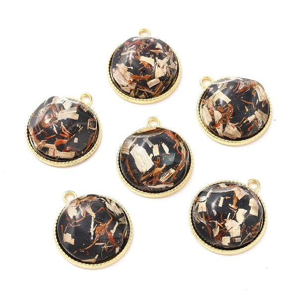 PandaHall Resin Shell Pendants, with Alloy Findings, Half Round, Black, 25.5x22x9mm, Hole: 2mm Alloy+Resin Half Round Black
PandaHall Resin Shell Pendants, with Alloy Findings, Half Round, Black, 25.5x22x9mm, Hole: 2mm Alloy+Resin Half Round Black