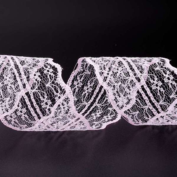 PandaHall Polyester Lace Trim, Lace Ribbon For Sewing Decoration, Pink, 45mm, about 1- 3/4 inch(45mm) wide, about 10.93 yards (10m)/roll...
PandaHall Polyester Lace Trim, Lace Ribbon For Sewing Decoration, Pink, 45mm, about 1- 3/4 inch(45mm) wide, about 10.93 yards (10m)/roll...
