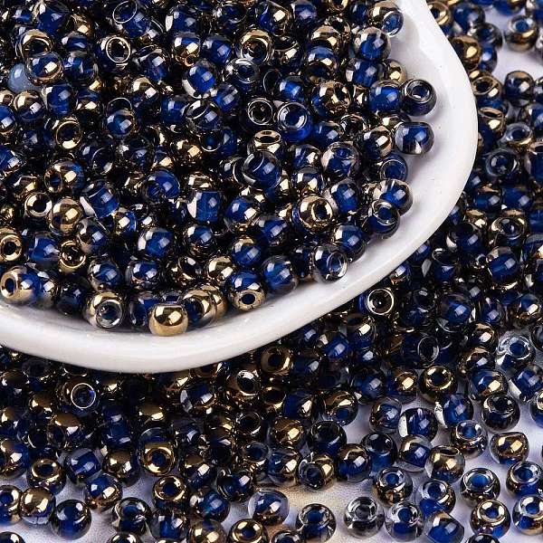 PandaHall Glass Seed Beads, Inside Colours, Half Gilded Plated, Round, Medium Blue, 4x3mm, Hole: 1.2mm, 6428pcs/pound Glass
PandaHall Glass Seed Beads, Inside Colours, Half Gilded Plated, Round, Medium Blue, 4x3mm, Hole: 1.2mm, 6428pcs/pound Glass