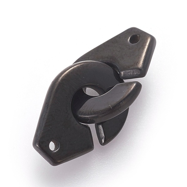 PandaHall 304 Stainless Steel Interlocking Clasps, Electrophoresis Black, 24x11x2mm, Hole: 1mm 304 Stainless Steel
PandaHall 304 Stainless Steel Interlocking Clasps, Electrophoresis Black, 24x11x2mm, Hole: 1mm 304 Stainless Steel