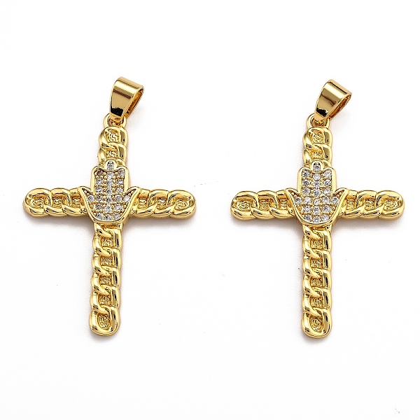 PandaHall Brass Micro Pave Clear Cubic Zirconia Pendants, Long-Lasting Plated, Cross, Real 18K Gold Plated, 36x26.5x3mm, Hole: 3.5x5.5mm...
PandaHall Brass Micro Pave Clear Cubic Zirconia Pendants, Long-Lasting Plated, Cross, Real 18K Gold Plated, 36x26.5x3mm, Hole: 3.5x5.5mm...