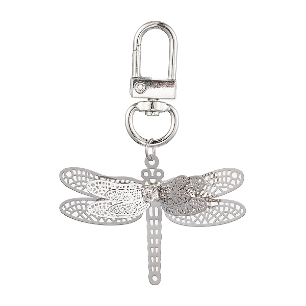 PandaHall Brass Pendant Decorations, with Alloy Swivel Clasps, Platinum, Dragonfly, 69mm Brass Dragonfly
PandaHall Brass Pendant Decorations, with Alloy Swivel Clasps, Platinum, Dragonfly, 69mm Brass Dragonfly