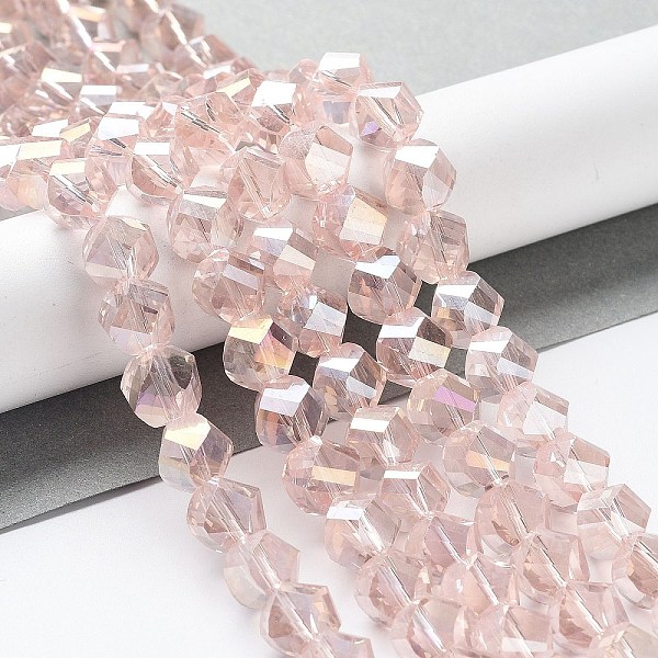 PandaHall Electroplate Glass Beads Strands, AB Color Plated, Faceted, Twist, Pearl Pink, 10x10x9mm, Hole: 2mm Glass Twist Pink
PandaHall Electroplate Glass Beads Strands, AB Color Plated, Faceted, Twist, Pearl Pink, 10x10x9mm, Hole: 2mm Glass Twist Pink