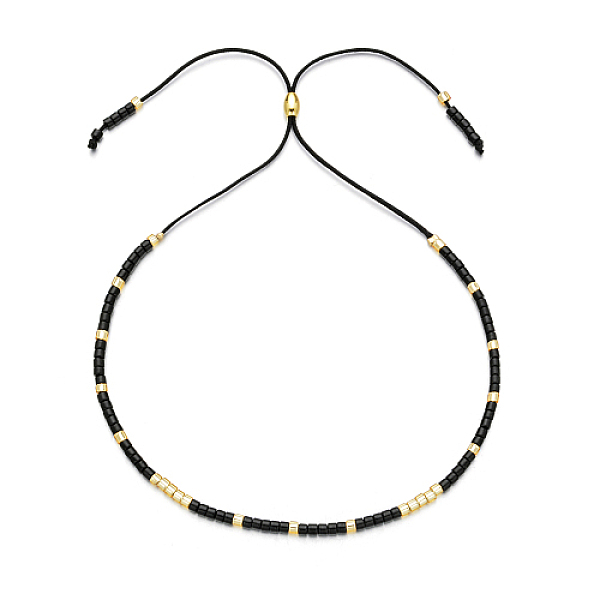 PandaHall Glass Seed Beaded Slider Bracelet, Adjustable Bracelet, Black, No Size Glass Black
PandaHall Glass Seed Beaded Slider Bracelet, Adjustable Bracelet, Black, No Size Glass Black