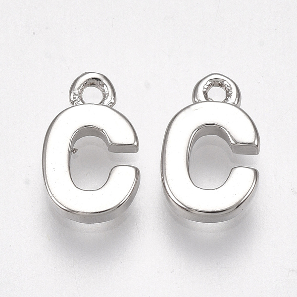 PandaHall Brass Charms, Letter, Nickel Free, Real Platinum Plated, Letter.C, 8~8.5x5x1.5mm, Hole: 0.8mm Brass Letter C
PandaHall Brass Charms, Letter, Nickel Free, Real Platinum Plated, Letter.C, 8~8.5x5x1.5mm, Hole: 0.8mm Brass Letter C